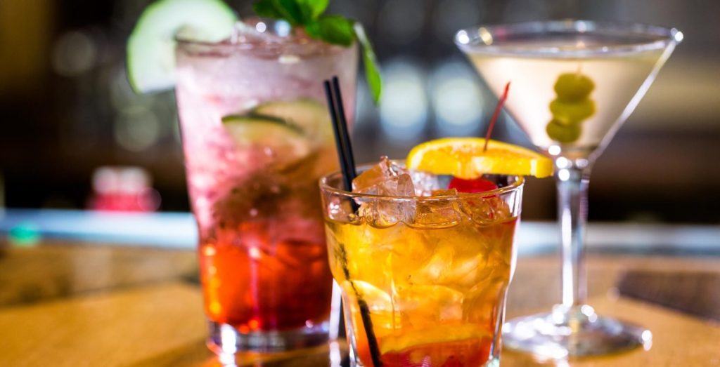 Two Drinks At A Bar