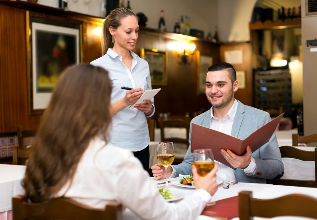 couple orders at restaurant