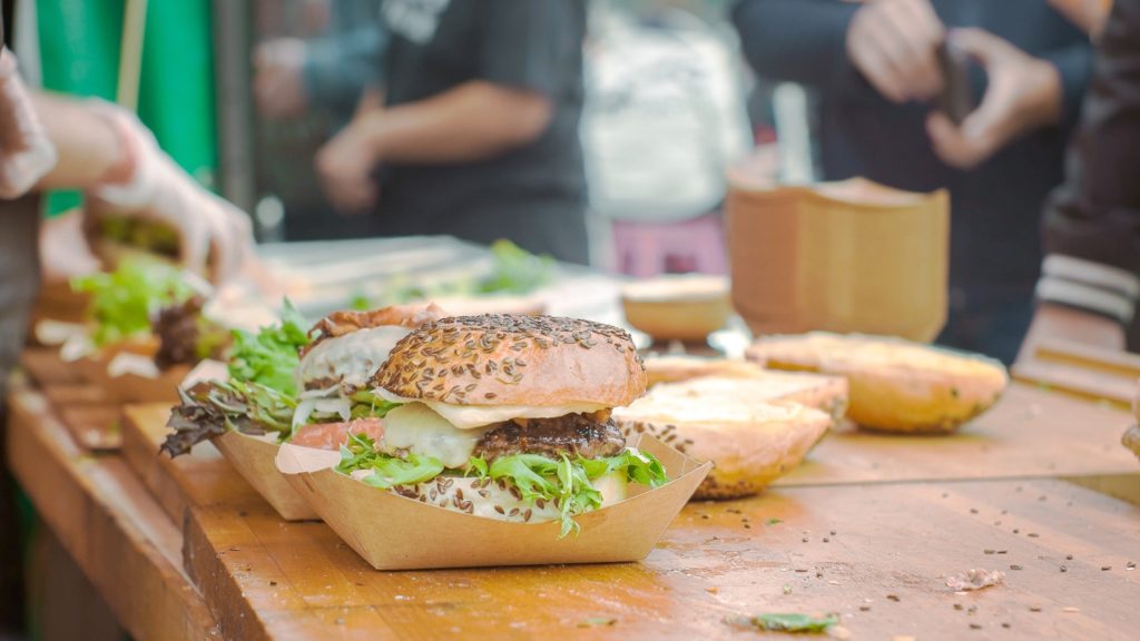 company selling food at event