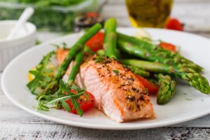 Fully Cooked Salmon and Asparagus Dinner